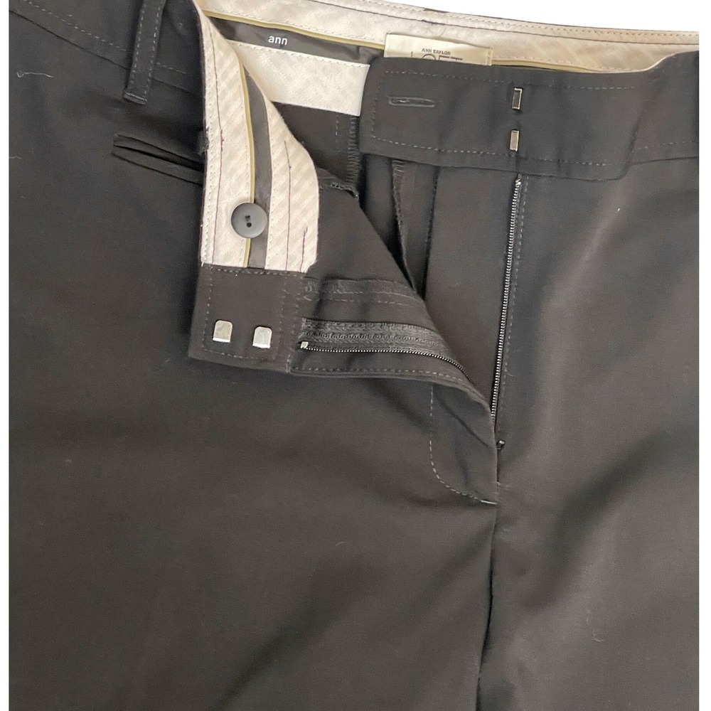 Ann Taylor Loft Wide Leg Pants Women 14 Black Excellent Career Trouser Dressy - Picture 14 of 14